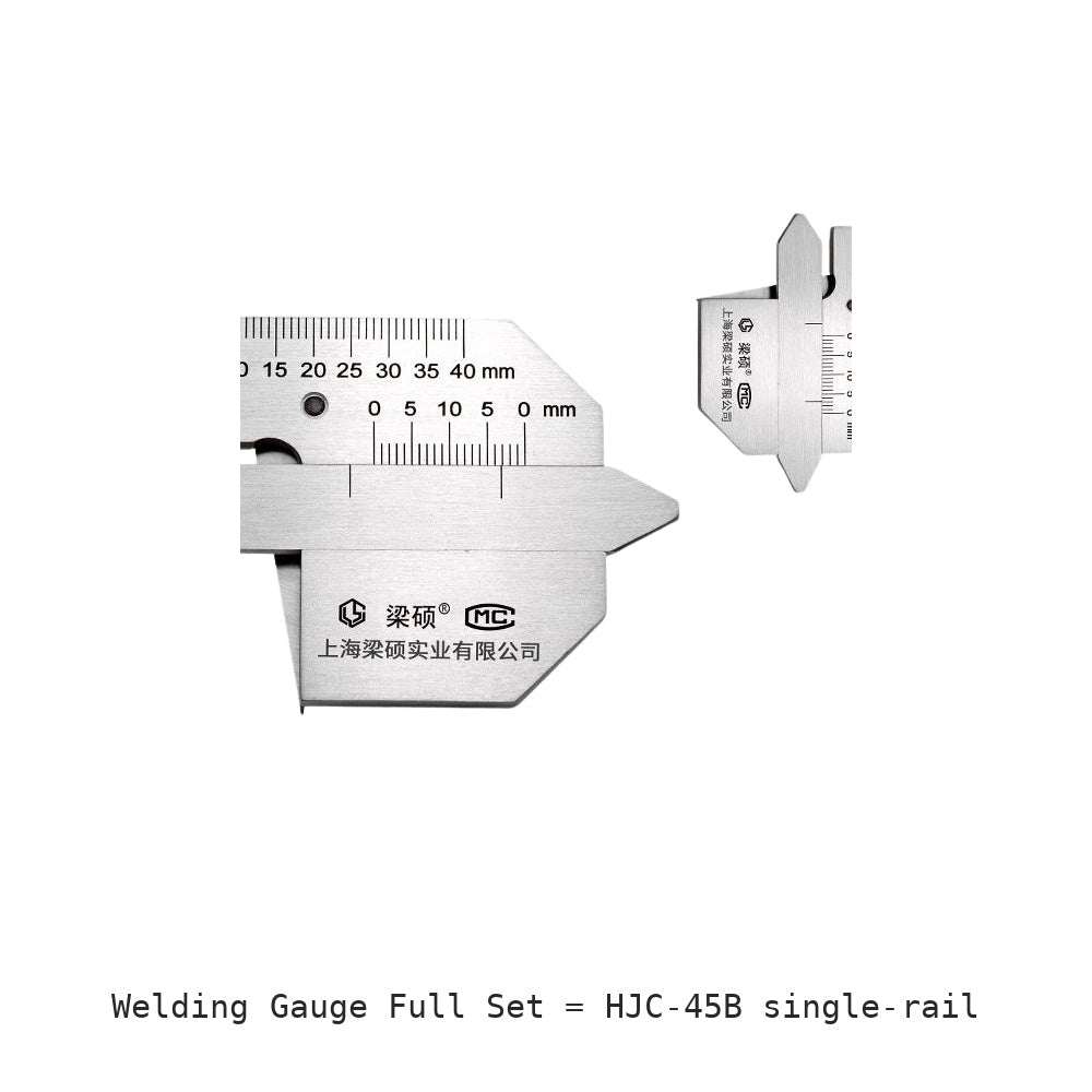 Welding Gauge Full Set: HJC-45B single-rail