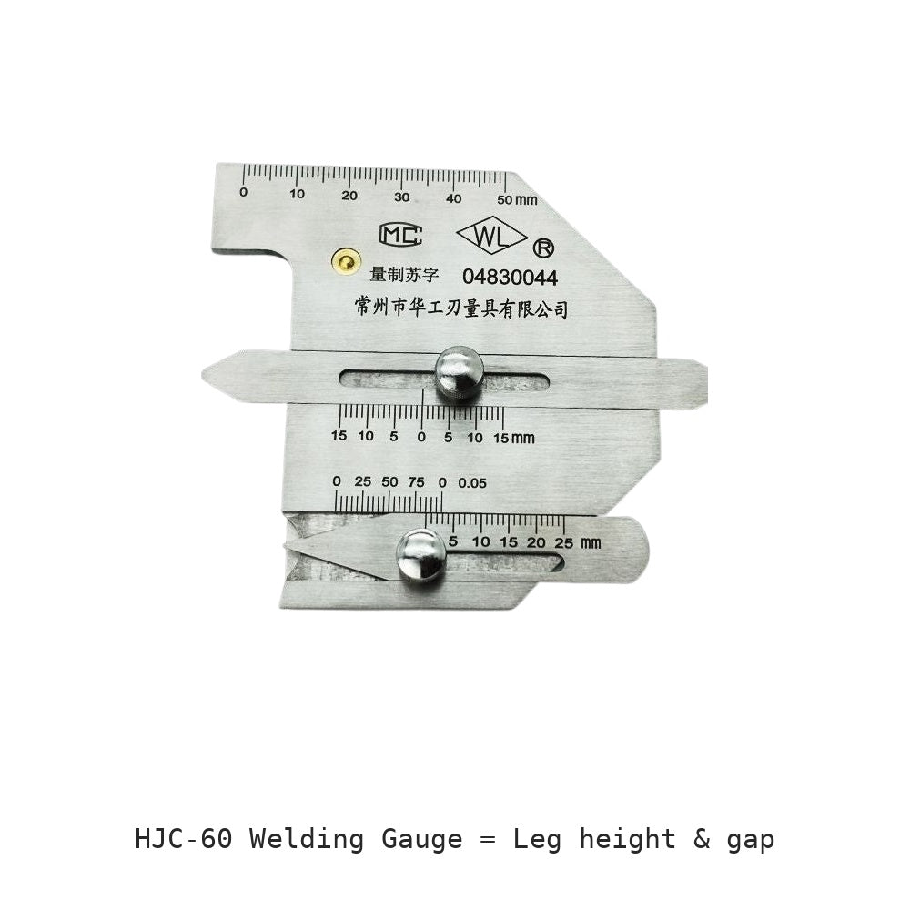 HJC-60 Welding Gauge: Leg height & gap