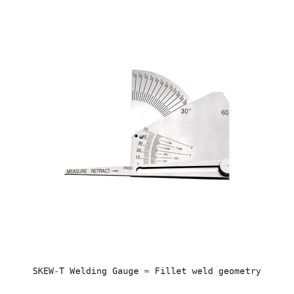 SKEW-T Welding Gauge: Fillet weld geometry