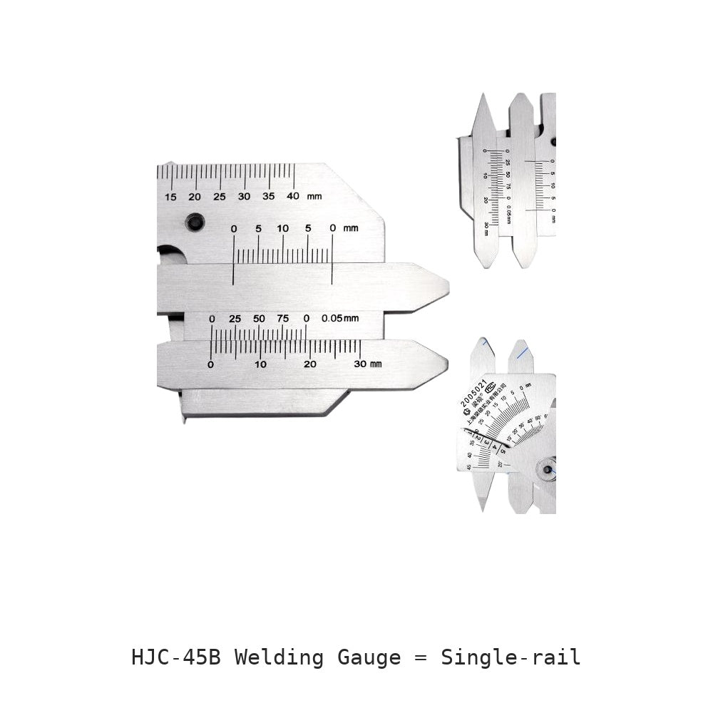 HJC-45B Welding Gauge: Single-rail