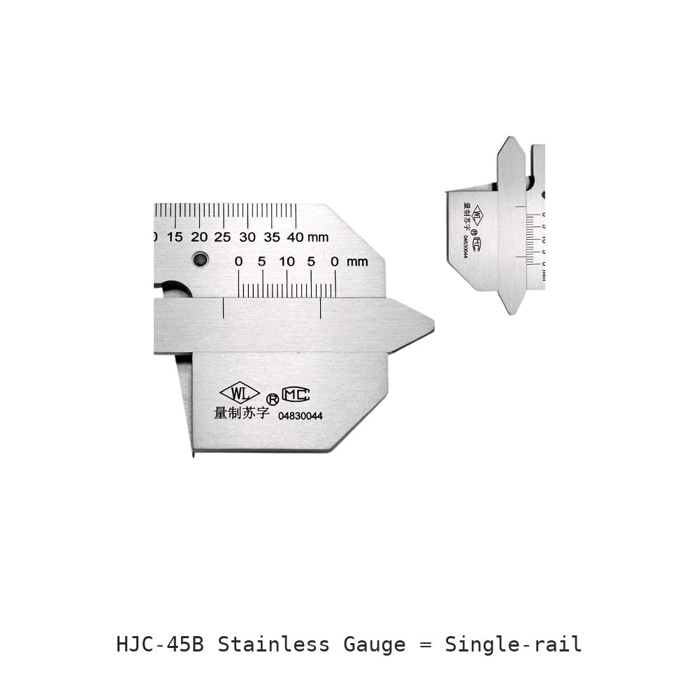 HJC-45B Stainless Gauge: Single-rail