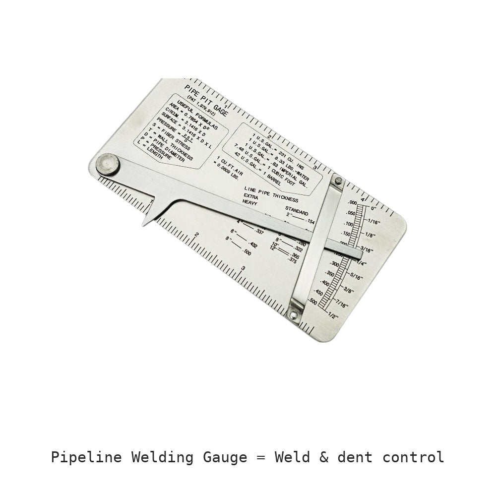 Pipeline Welding Gauge: Weld & dent control