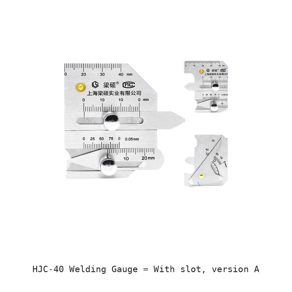 HJC-40 Welding Gauge: With slot, version A