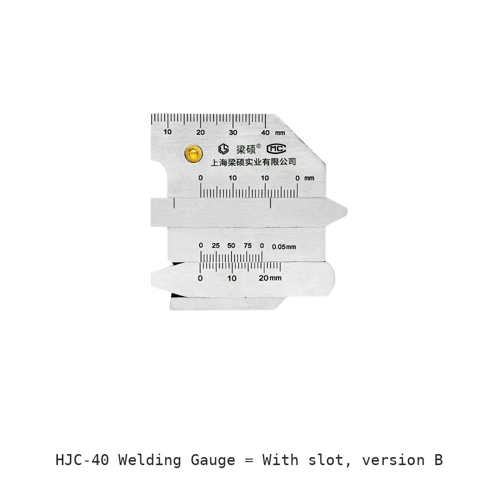 HJC-40 Welding Gauge: With slot, version B
