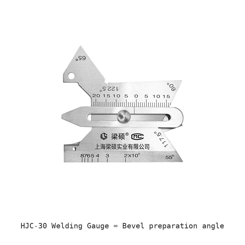 HJC-30 Welding Gauge: Bevel preparation angle