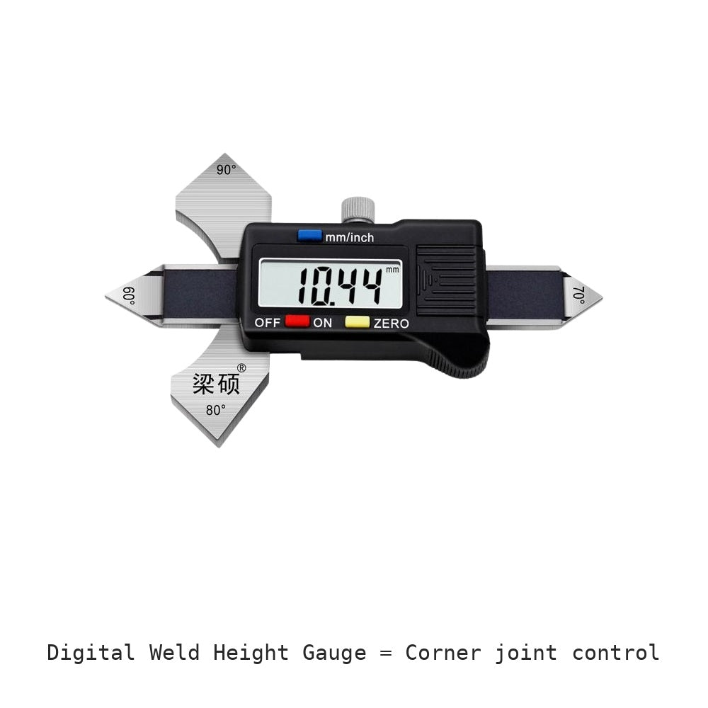 Digital Weld Height Gauge: Corner joint control