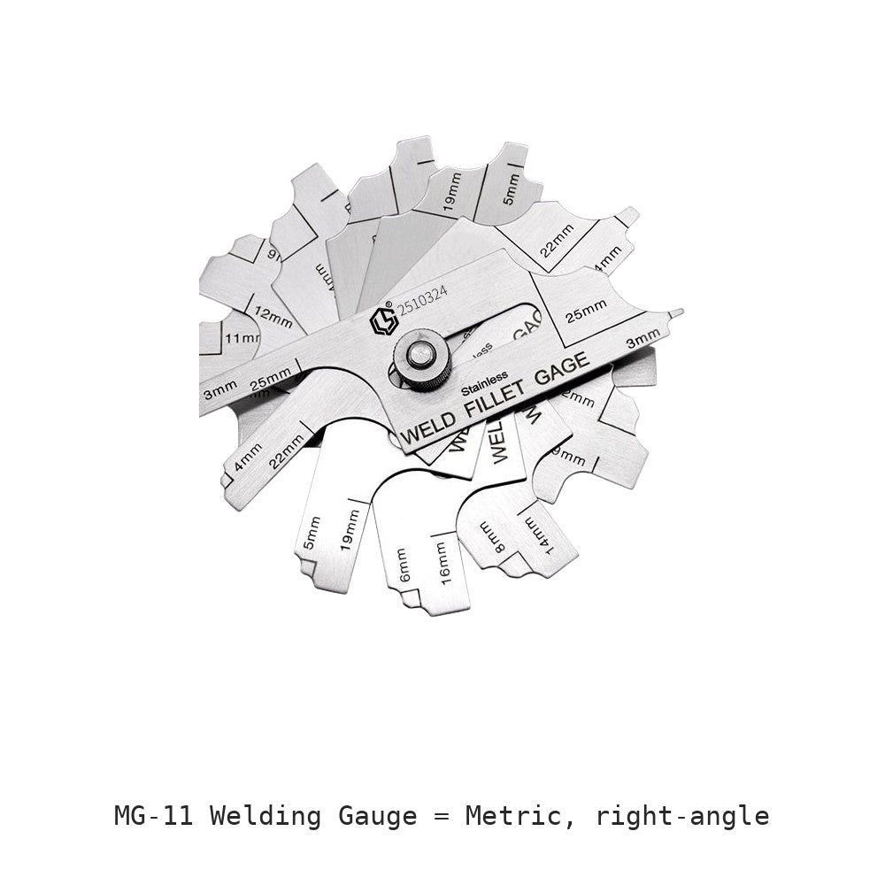 MG-11 Welding Gauge: Metric, right-angle
