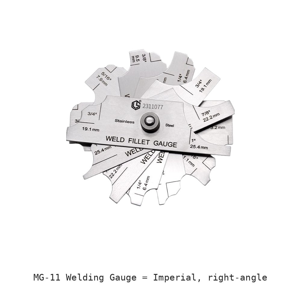 MG-11 Welding Gauge: Imperial, right-angle