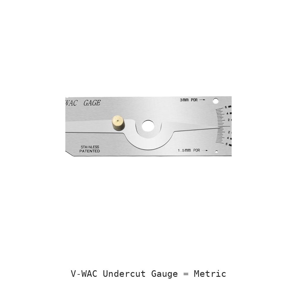 V-WAC Undercut Gauge: Metric