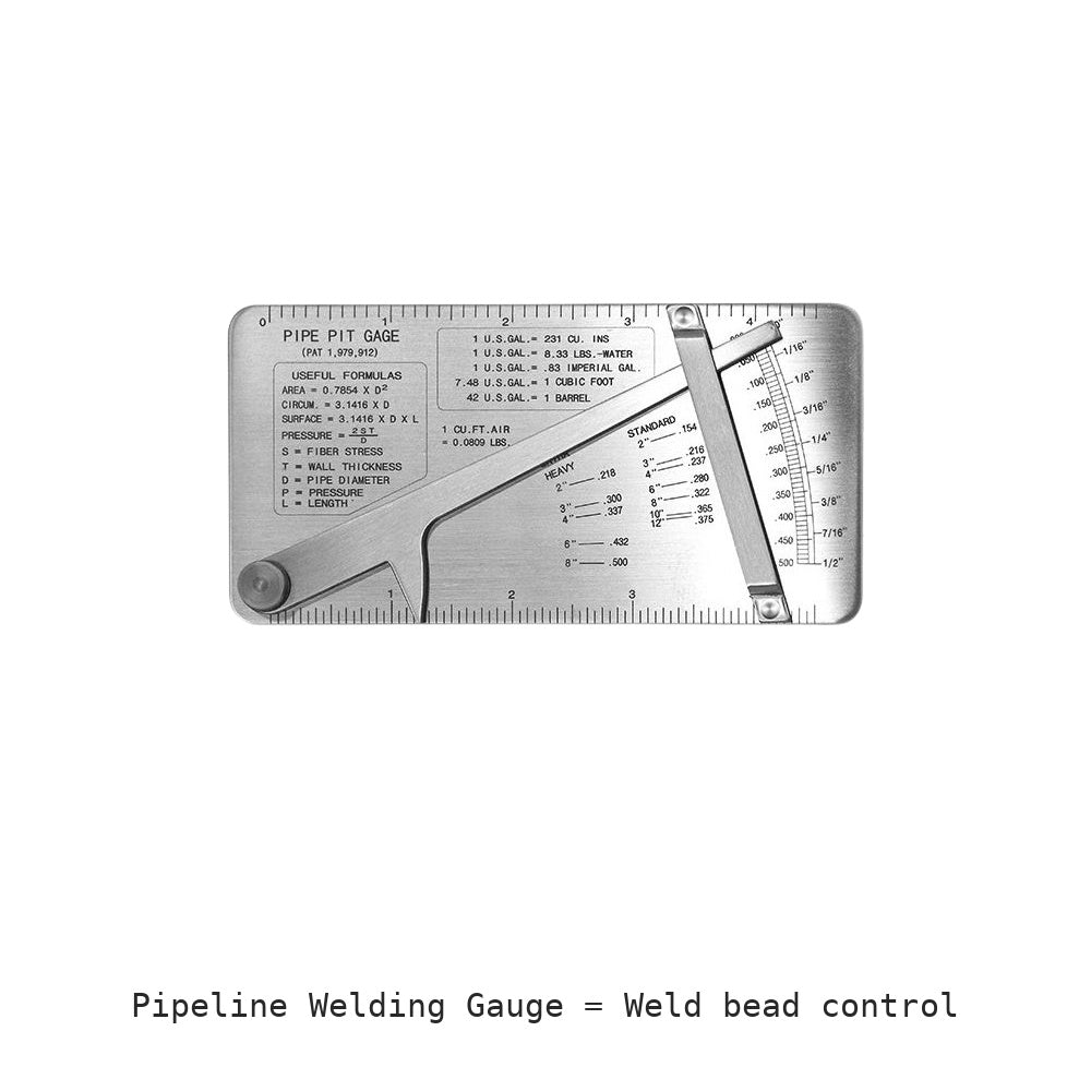Pipeline Welding Gauge: Weld bead control