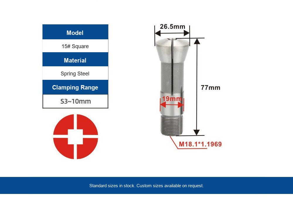 Indexing Collet Chuck — 15# Square