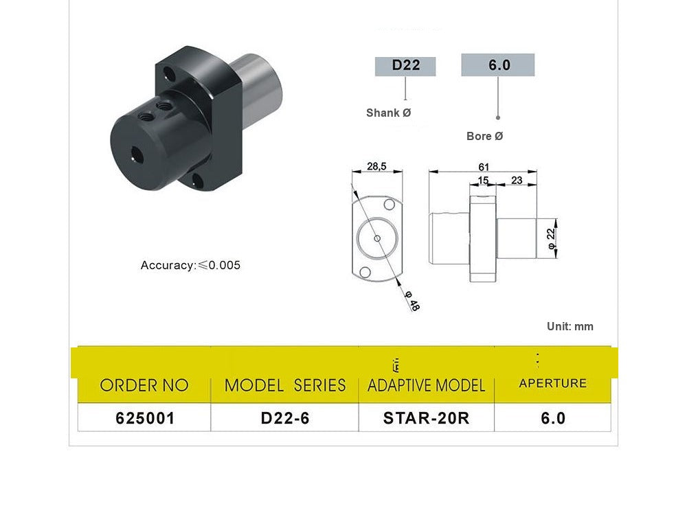 D22 / 6mm