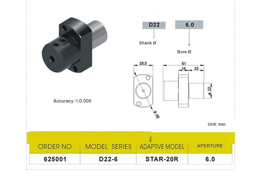 D22 / 6mm