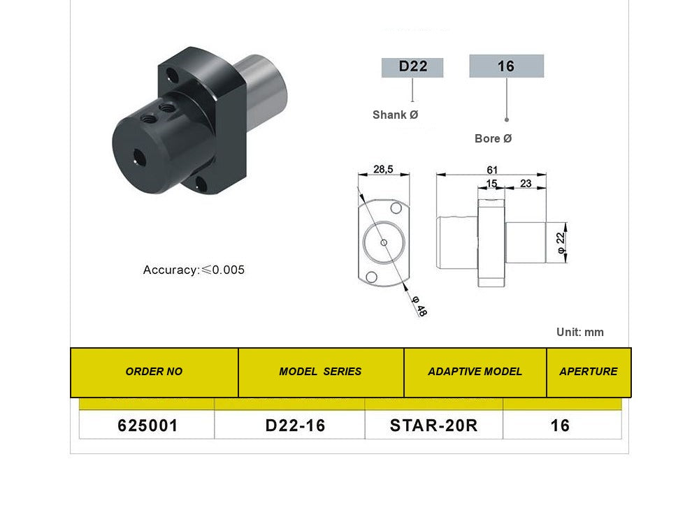 D22 / 16mm