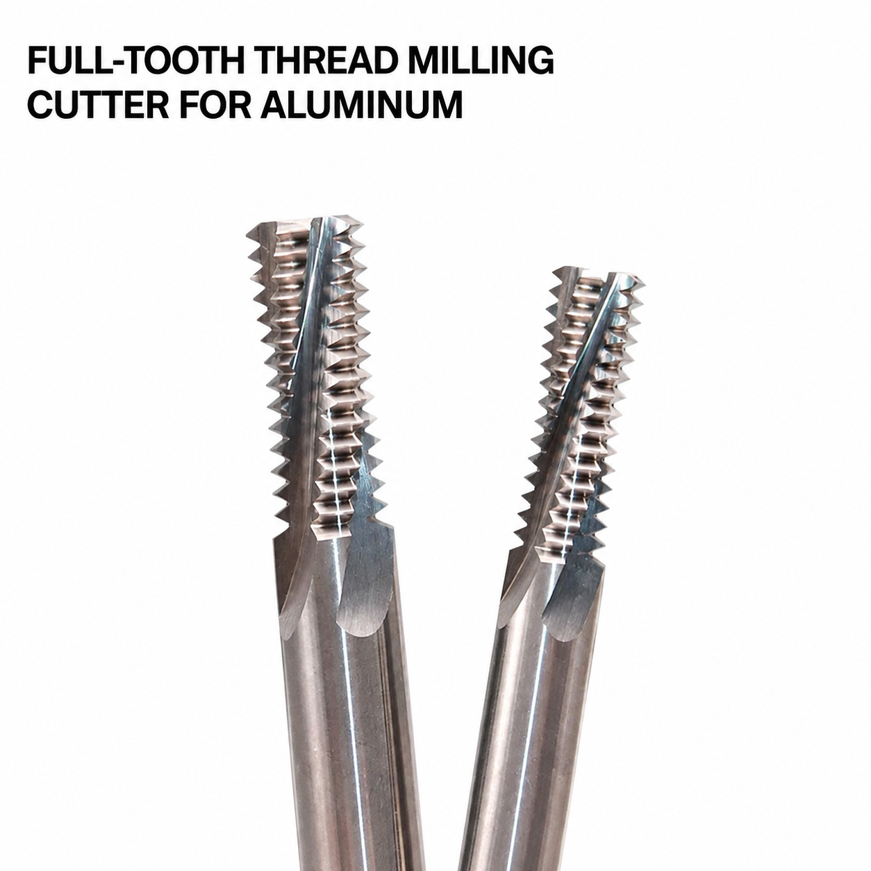 Фреза різьбонарізна повнозуба карбід вольфрамовий для алюмінію M1-M3, M8, M12, M14, M16 — фото 1